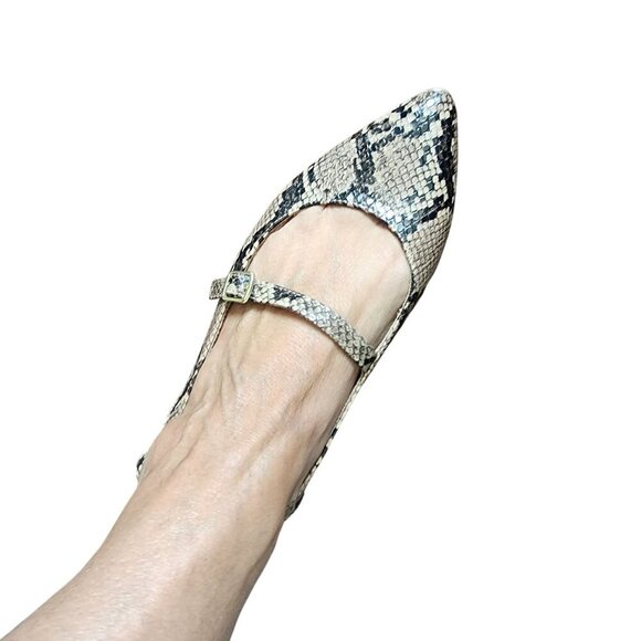 NEW Slingback Mary Jane Flats Brown Snake Women's 9 - Picture 15 of 15
